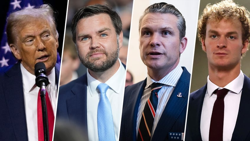 President-elect Trump and Vice President-elect JD Vance , Pete Hegseth and Daniel Penny