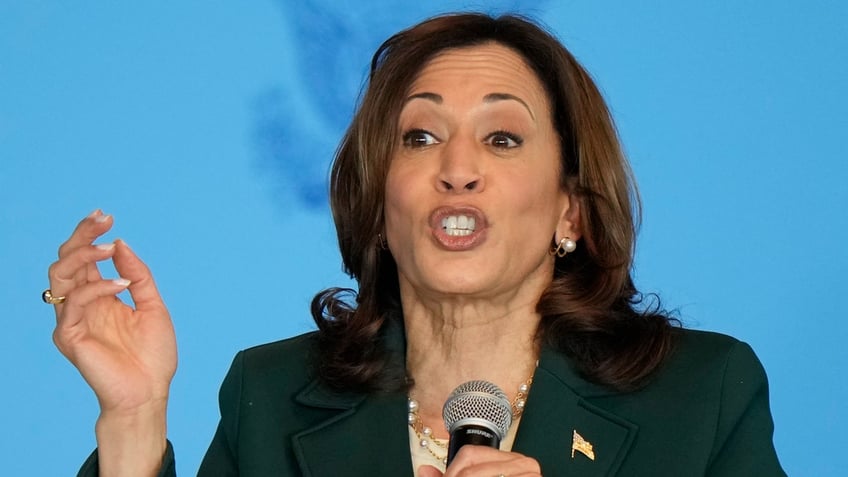 Vice President Kamala Harris speaks during an event at Discovery World