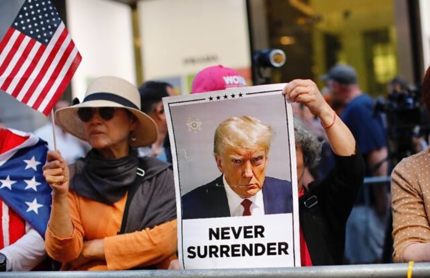 Supporters gather outside Trump Tower before former US president and Republican White Hous