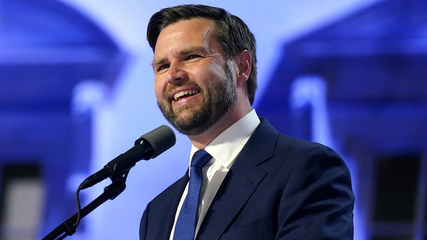 Senator JD Vance speaks during the Republican National Convention