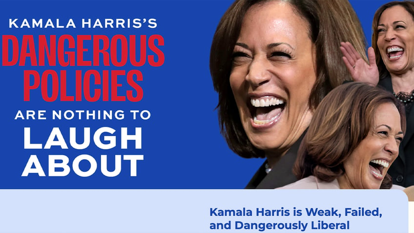 Trump campaign website for Harris