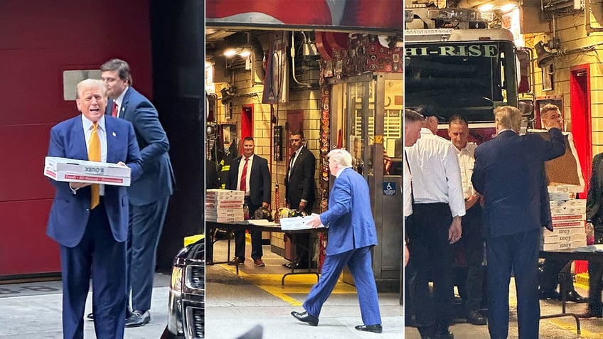 TRUMP delivering pizZA