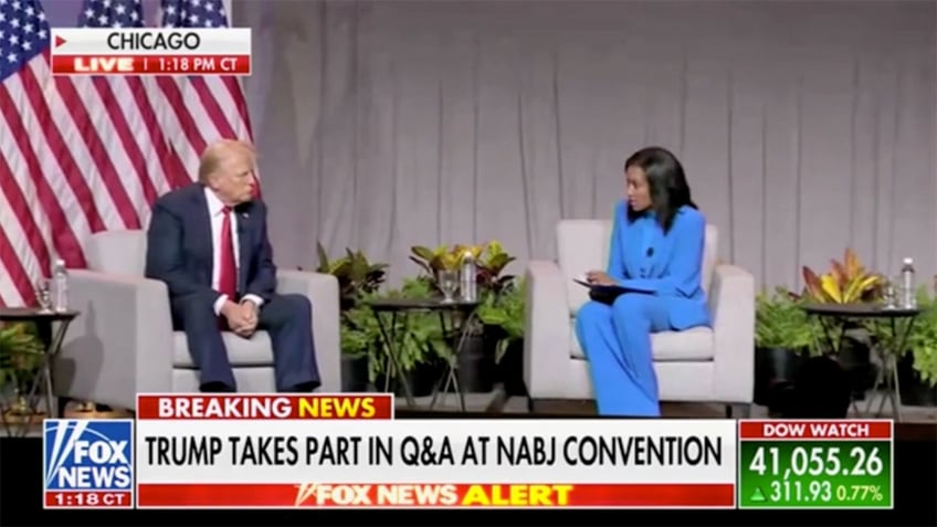 Former President Trump scolded clashed with ABC News reporter Rachel Scott, accusing her of asking a "nasty question" on Wednesday at the National Association of Black Journalists convention in Chicago.