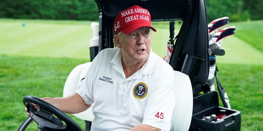 trump confronted on golf course about no showing florida court appearance