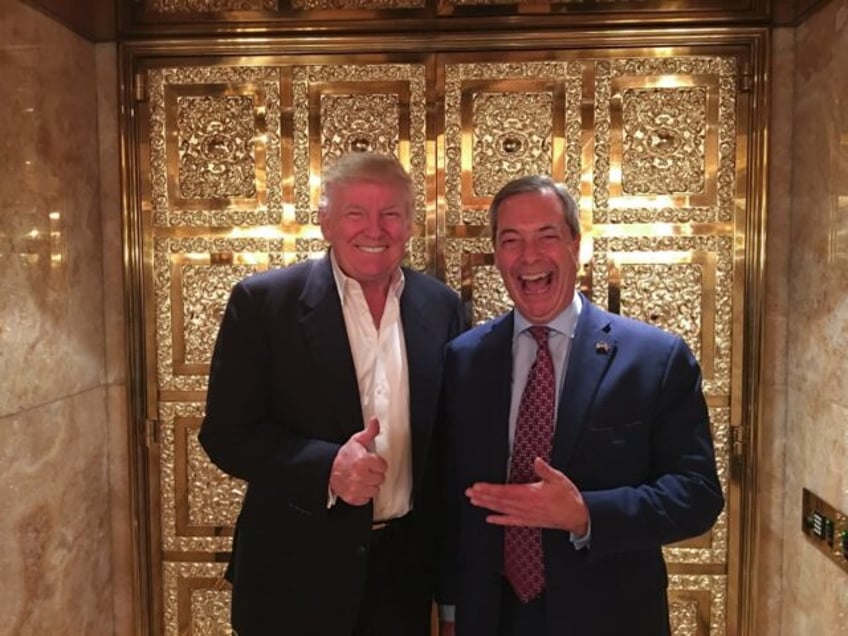 Former US president Donald Trump dubbed Nigel Farage 'Mr Brexit'