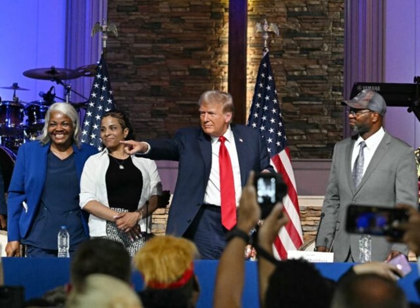 Republican former US president Donald Trump has courted Black voters -- traditionally more