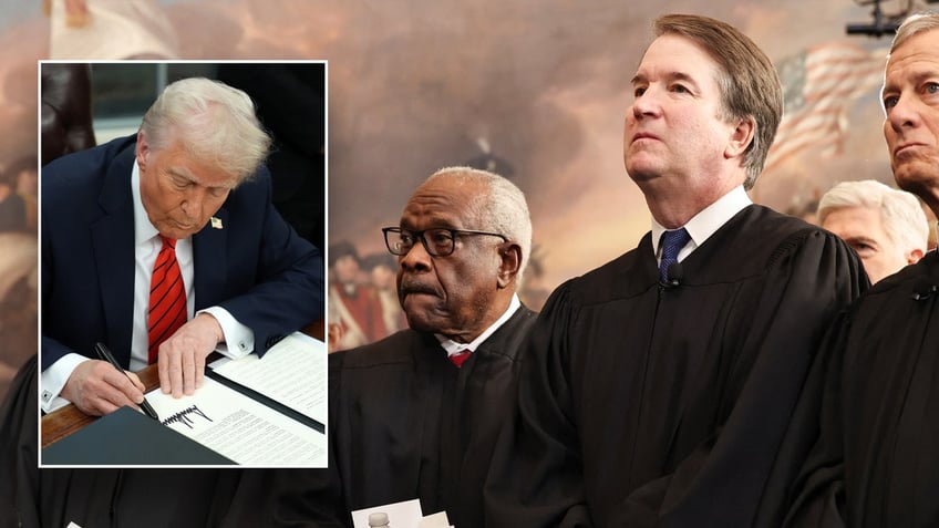 Donald Trump signs an executive order split with SCOTUS justices