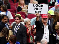 Trump denies saying ‘lock her up’ about 2016 rival Clinton