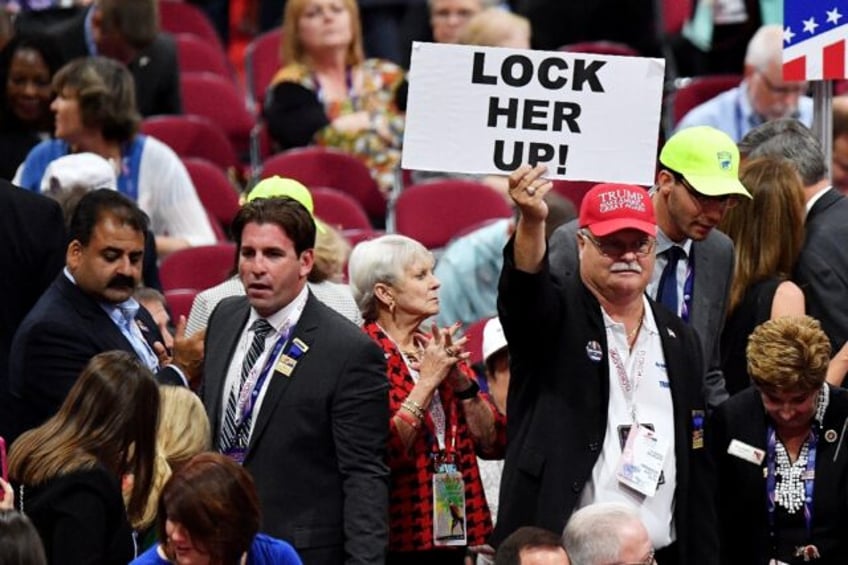 Former US president Donald Trump claimed he didn't say "lock her up," the popular chant am