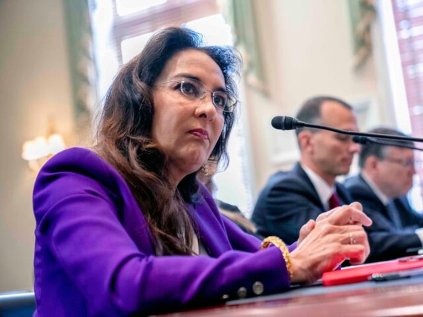 Former Trump campaign lawyer Harmeet Dhillon appears at a House Committee on House Adminis