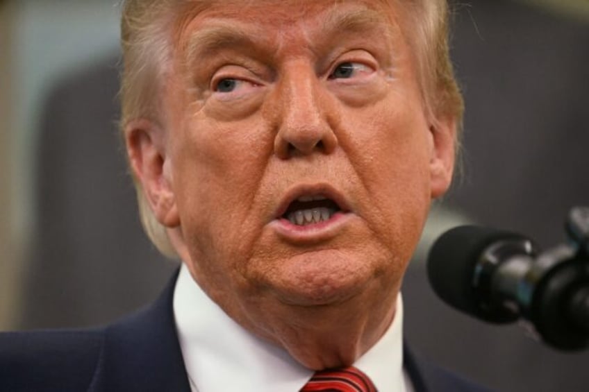 US President Donald Trump says victory over Nazi Germany "was mostly accomplished because