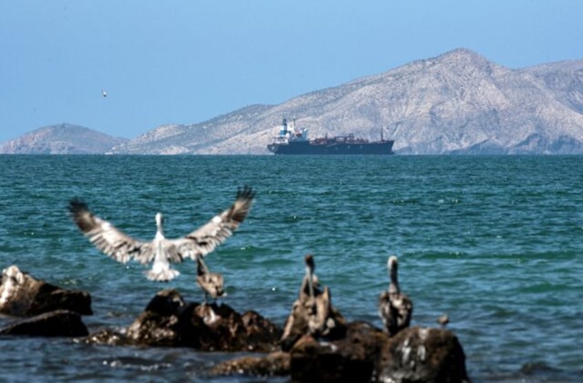 A tanker sails near an oil refining plant of state-owned Petroleos de Venezuela (PDVSA) in