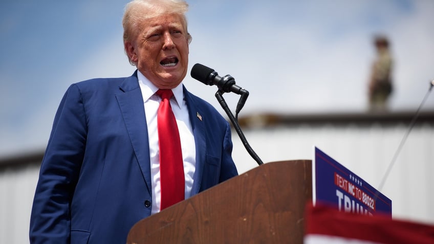 Trump closeup at NC rally