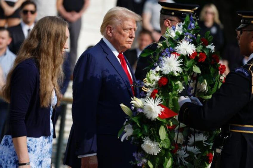 Donald Trump's wreath laying ceremony at Arlington National Cemetery for soldiers killed i