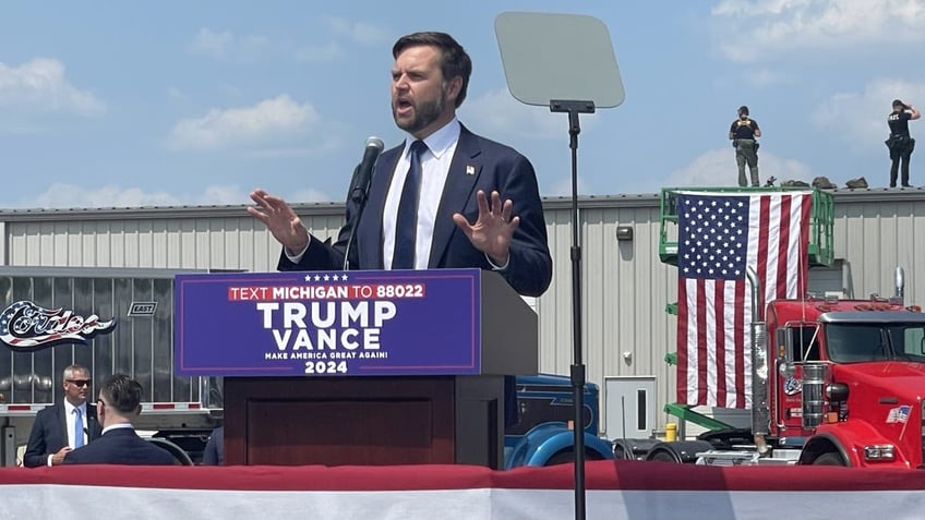 JD Vance holds a campaign event in Byron Center, Michigan