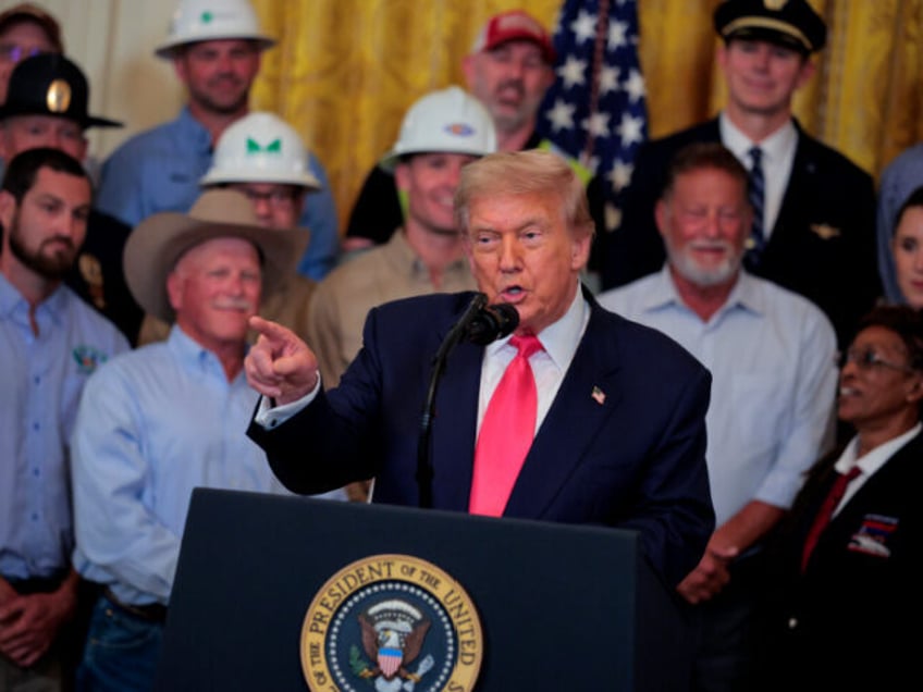 U.S. President Donald Trump delivers remarks as he hosts a "One, Big, Beautiful"