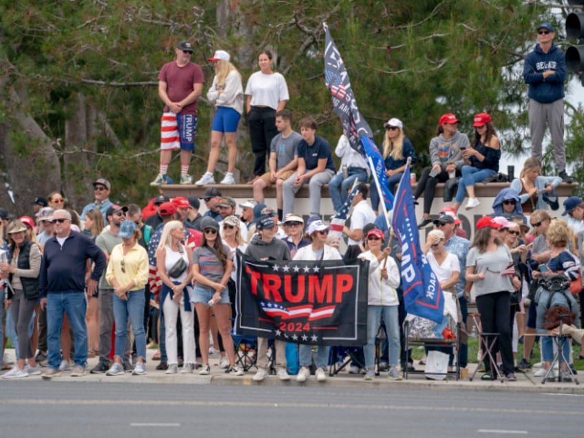 trump greeted by large crowds of supporters boaters during visit to newport beach