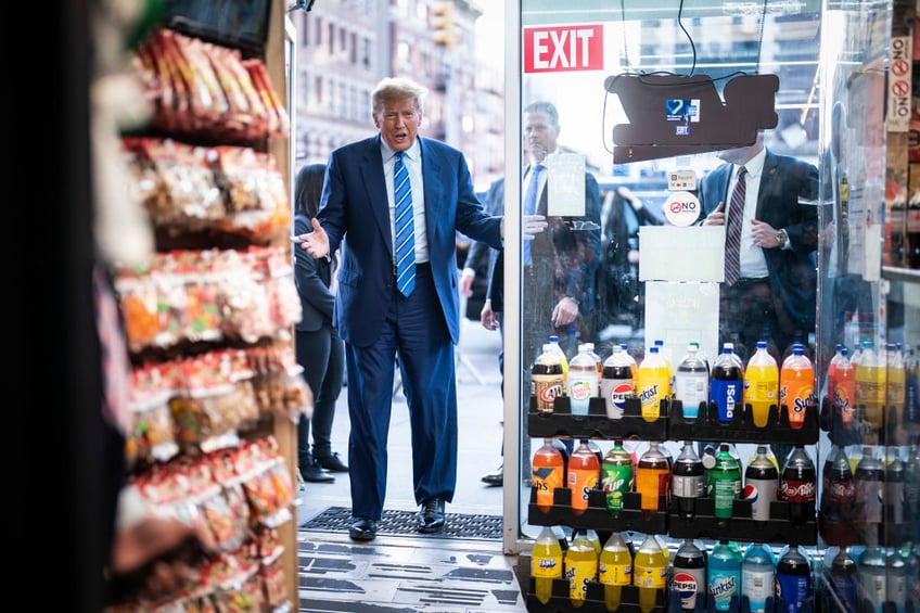 trump greeted with cheers at harlem bodega where clerk defended himself against violent customer