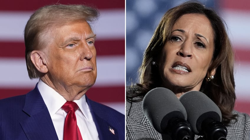 Trump and Harris in Michigan