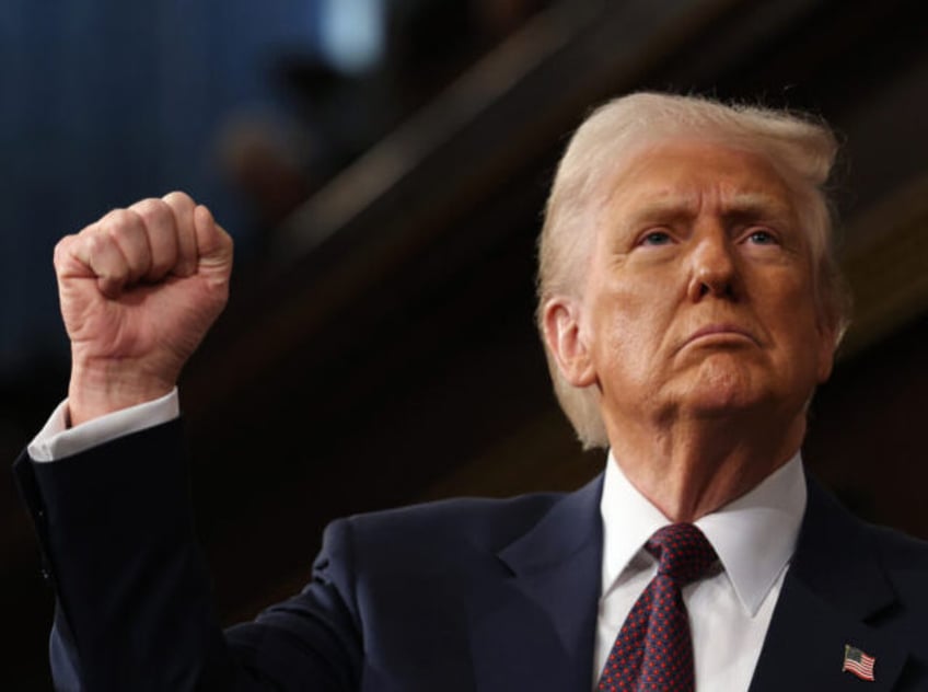 WASHINGTON, DC - MARCH 04: U.S. President Donald Trump addresses a joint session of Congre