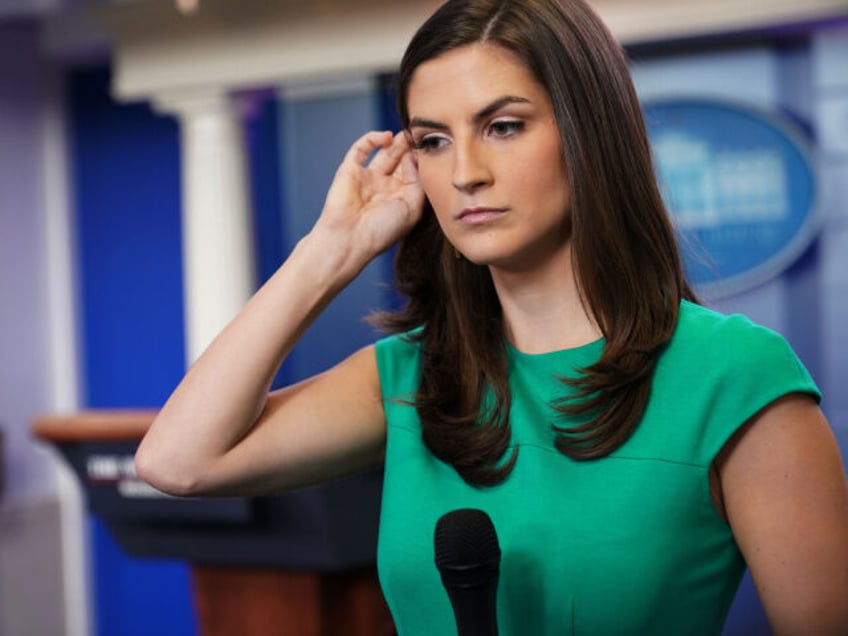 CNN White House correspondent Kaitlan Collins is seen in the Brady Briefing Room of the Wh