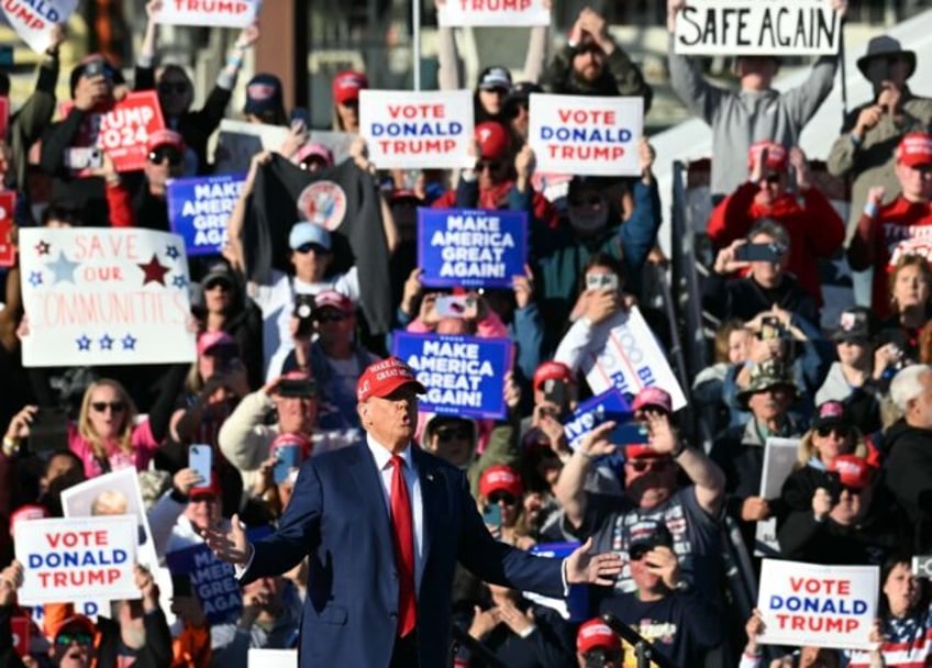 Republican presidential candidate Donald Trump speaks at a rally in Wildwood, New Jersey,