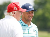 Trump invites US Open champ Bryson DeChambeau on stage during victory speech