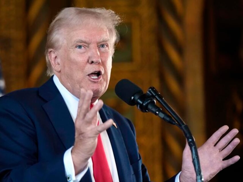 Trump at Mar-a-Lago presser (Alex Brandon / Associated Press)