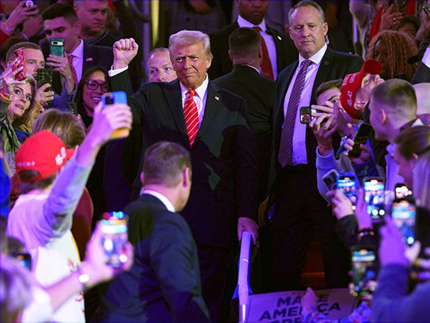 President-elect Donald Trump arrives at a rally ahead of the 60th Presidential Inauguratio