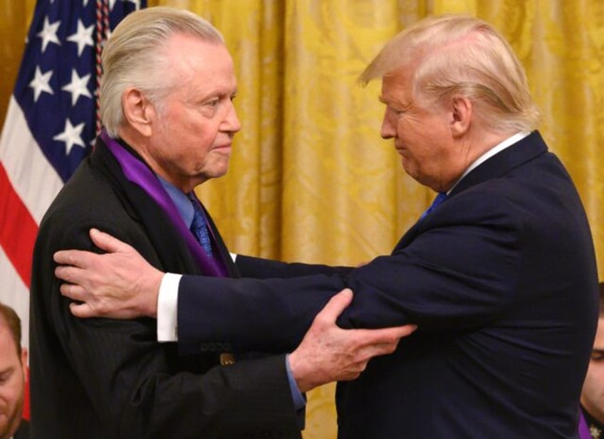 Jon Voight, one of Hollywood's few outspoken backers of Donald Trump, received the Nationa