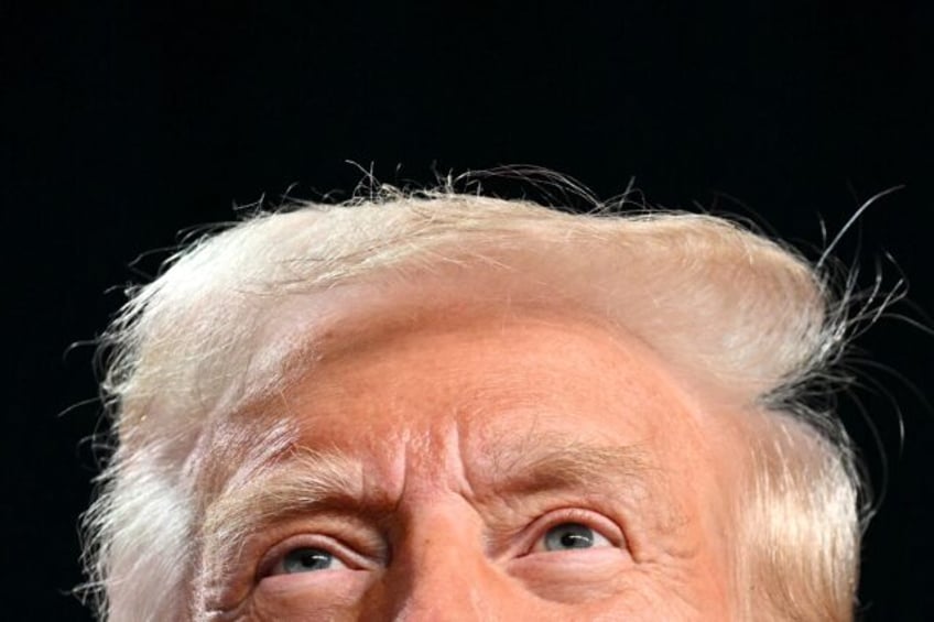 President Donald Trump delivers remarks at the House Republican Members Conference Dinner