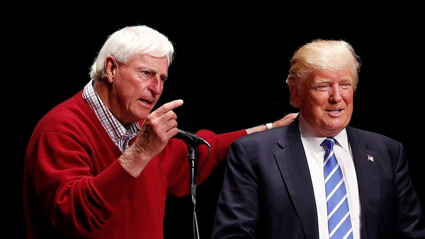 trump pays tribute to great man bob knight tough as nails but a big heart