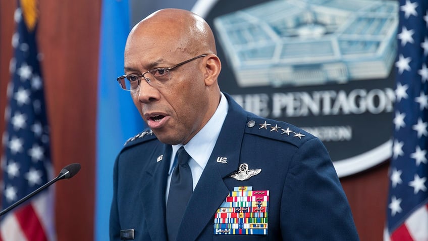 former Joint Chiefs Chairman Gen. Charles Q. Brown Jr. in closeup shot