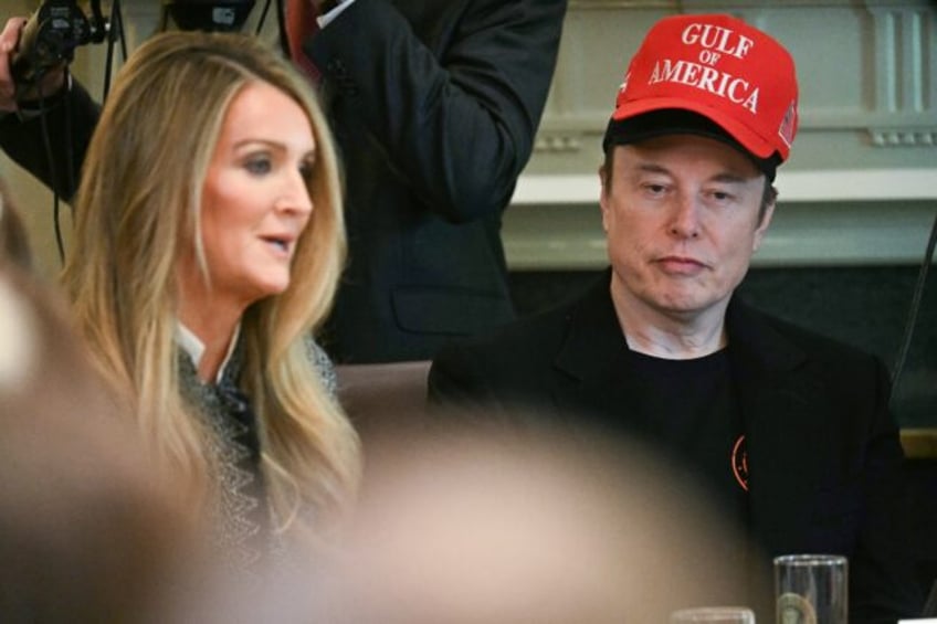 Elon Musk during a cabinet meeting in the White House in Washington, DC, on April 30, 2025