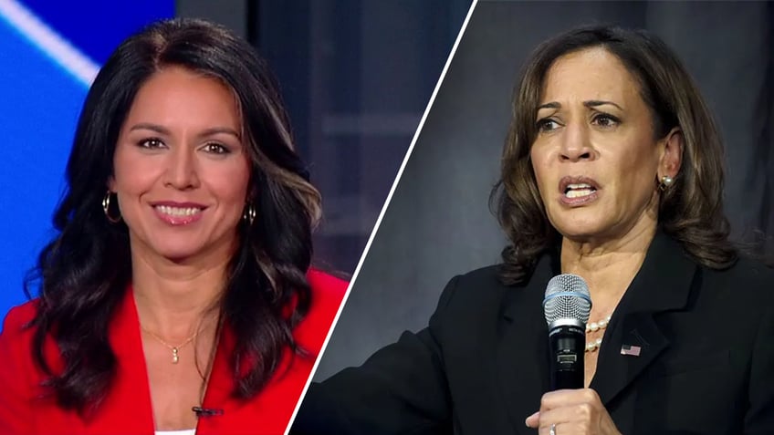 Tulsi Gabbard (Left) Kamala Harris (right)