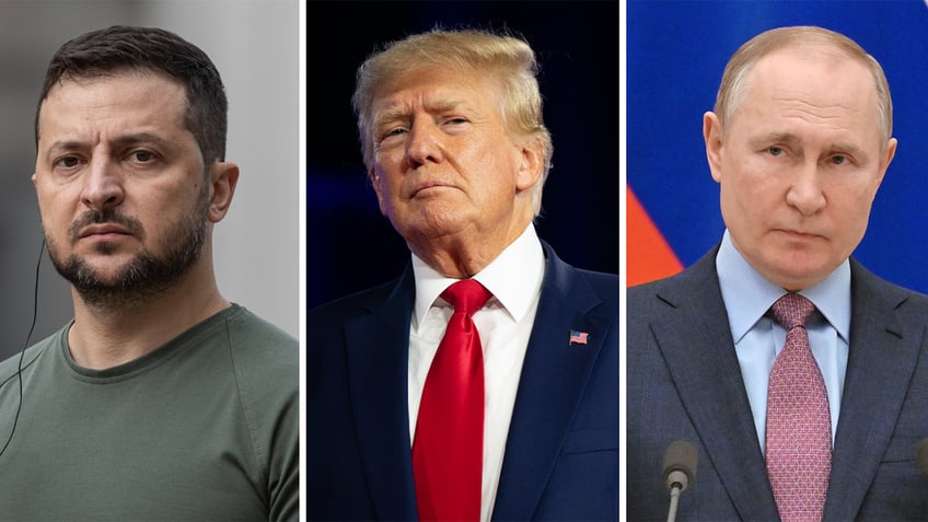 Trump, Putin and Zelensky 