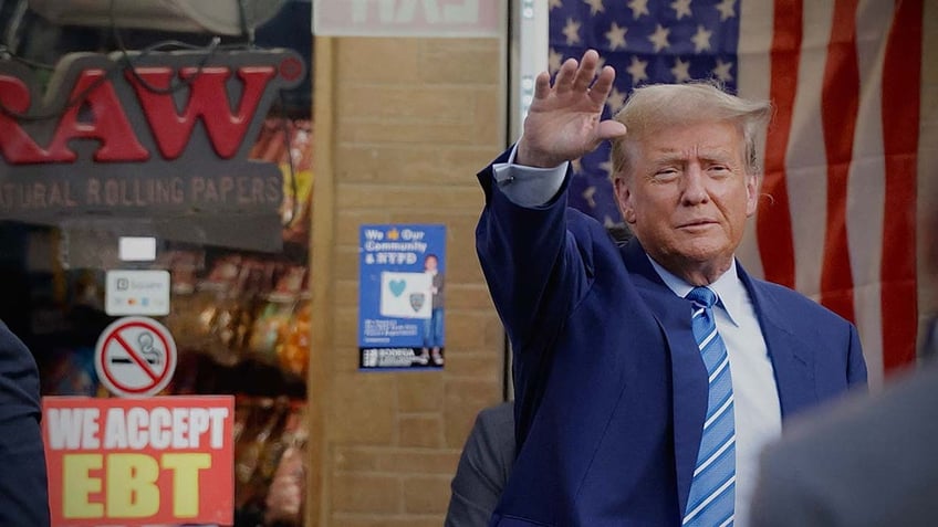 trump says criminal trial is having a reverse effect as he campaigns at new york bodega vows to save city