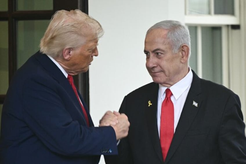 US President Donald Trump said he was united with Israeli Prime Minister Benjamin Netanyah