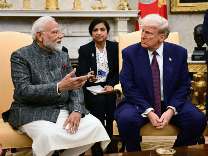 US President Donald Trump meets with Indian Prime Minister Narendra Modi in the Oval Offic