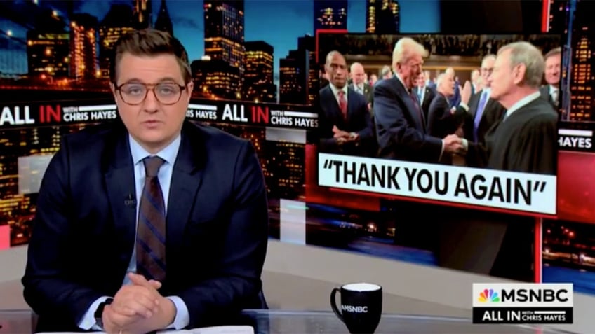 MSNBC’s Chris Hayes suggested that President Trump was thanking Chief Justice John Roberts for 