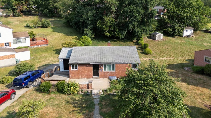 A drone view shows the home of Thomas Matthew Crooks