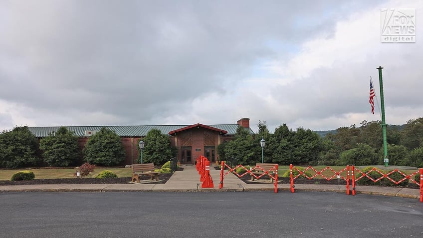 Exterior shot of the entrance to a building