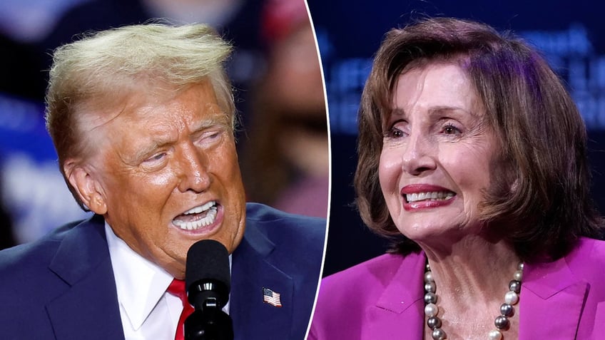 Left: Donald Trump; Right: Nancy Pelosi