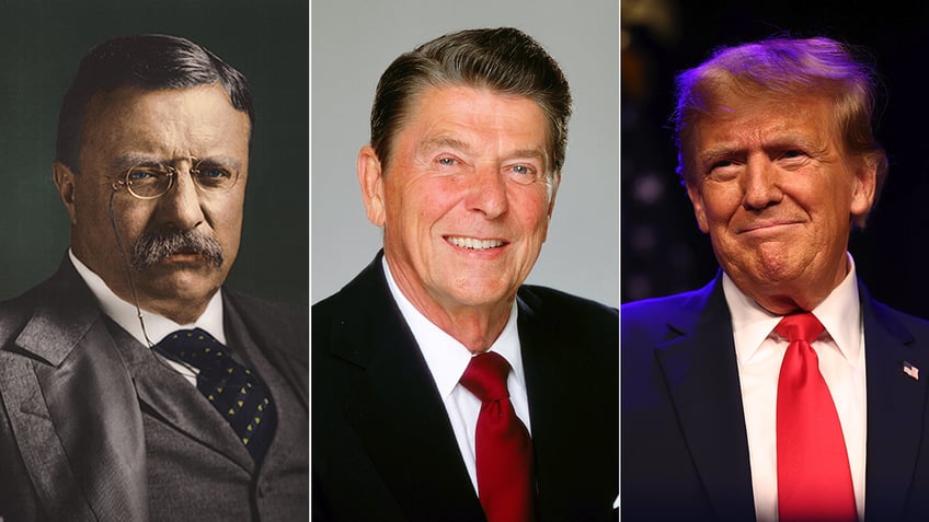 Teddy Roosevelt, Ronald Reagan, Donald Trump