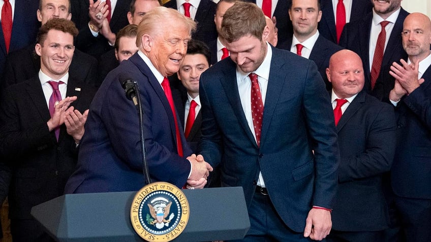 Trump and Aleksander Barkov