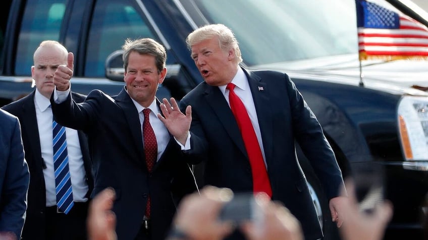 Brian Kemp and Donald Trump