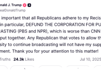 Trump Threatens To Pull Endorsements From GOP Senators Opposing DOGE Cuts