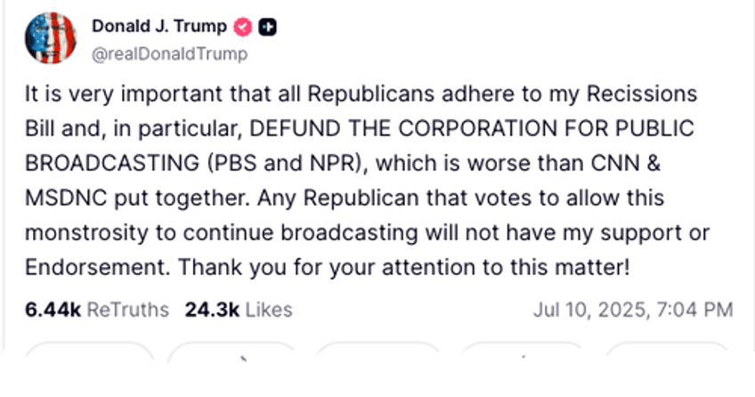 trump threatens to pull endorsements from gop senators opposing doge cuts