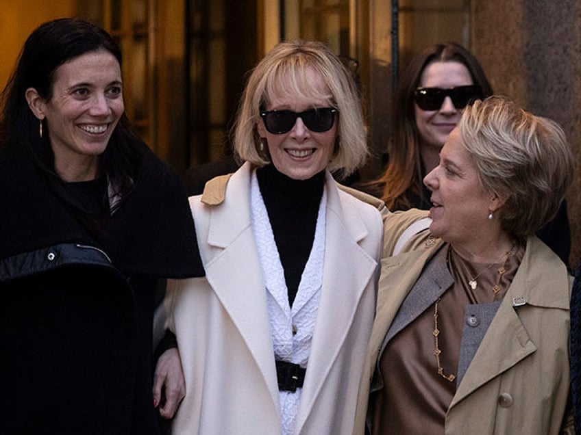 E. Jean Carroll leaves Federal court, Friday, Jan 26, 2024, in New York. A jury has awarded an additional $83.3 million to Carroll, who says former President Donald Trump damaged her reputation by calling her a liar after she accused him of sexual assault. (AP Photo/Yuki Iwamura)