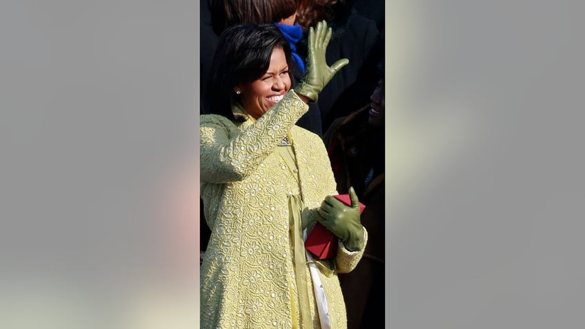 Michelle Obama with Lincoln Bible